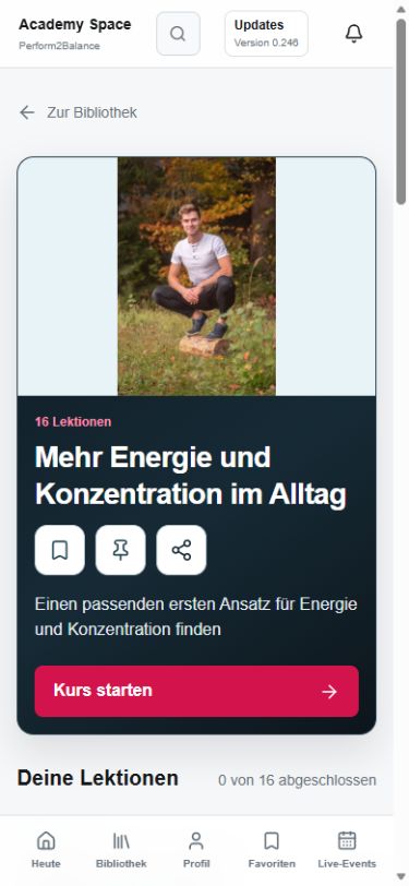 Derselbe Energie-Kurs auf dem Handy